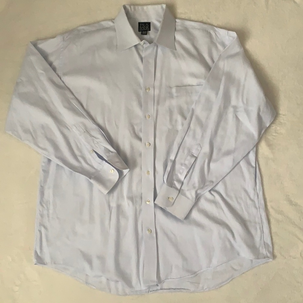 EUC Jos. A Banks blue and white check men’s dress shirt